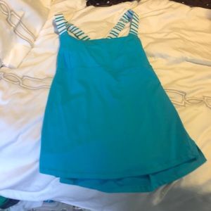 Turquoise aqua lulu lemon workout top